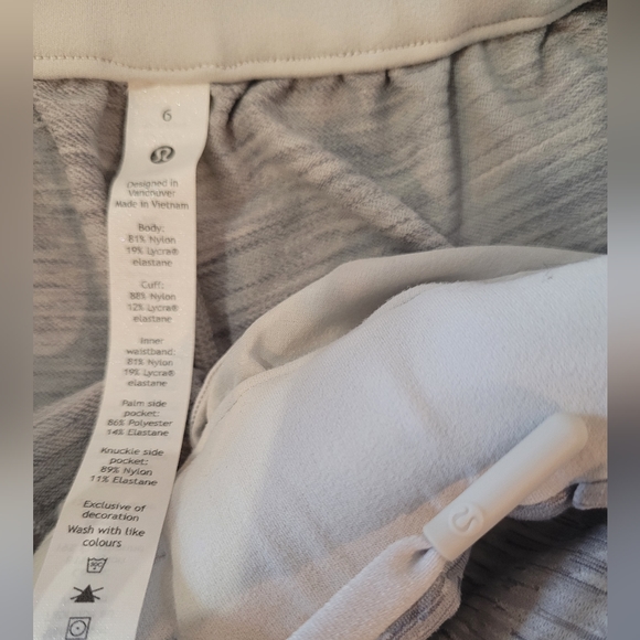 Lululemon Stretch High-Rise Joggers, Color LinearTempo Jacquard Silver Sz 6 - Picture 8 of 14